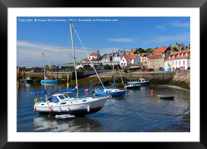 St Monans harbour Framed Mounted Print by Angus McComiskey