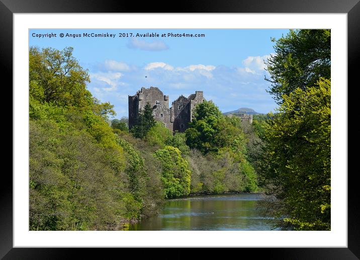 Doune Castle on the River Teith Framed Mounted Print by Angus McComiskey