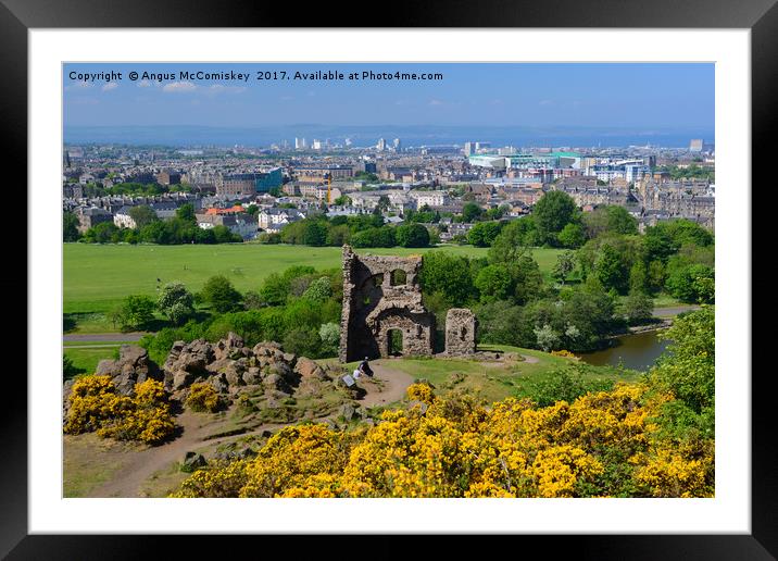 Ruins of St Anthony's Chapel  Framed Mounted Print by Angus McComiskey