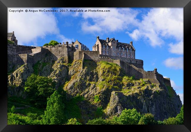 Castle Rock Edinburgh Framed Print by Angus McComiskey