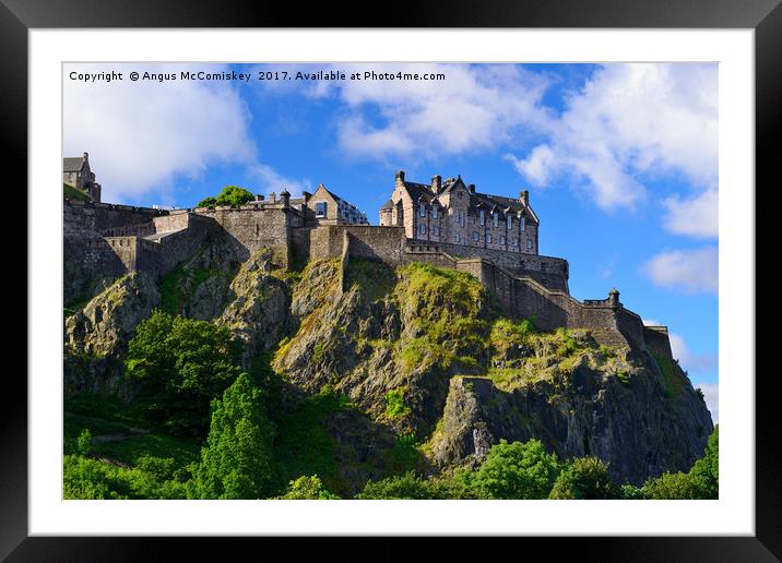 Castle Rock Edinburgh Framed Mounted Print by Angus McComiskey