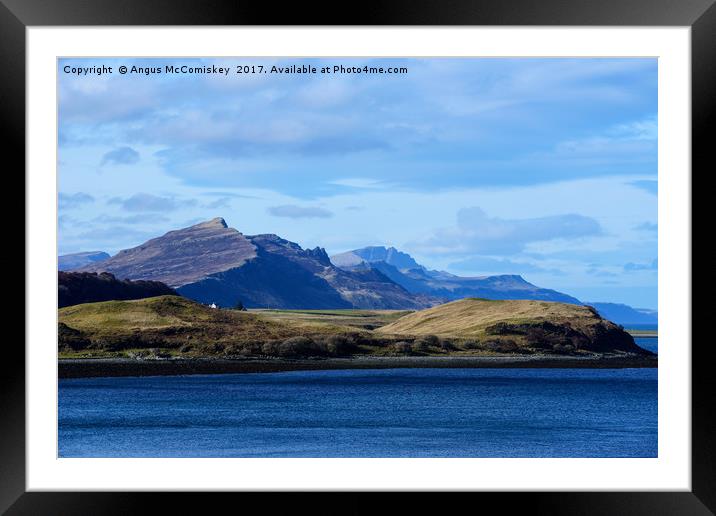 View across Loch Sligachan, Isle of Skye Framed Mounted Print by Angus McComiskey