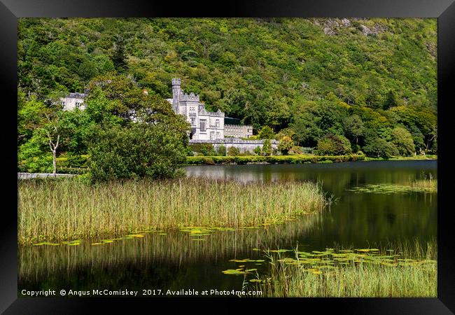 Kylemore Abbey in Connemara, County Galway Framed Print by Angus McComiskey