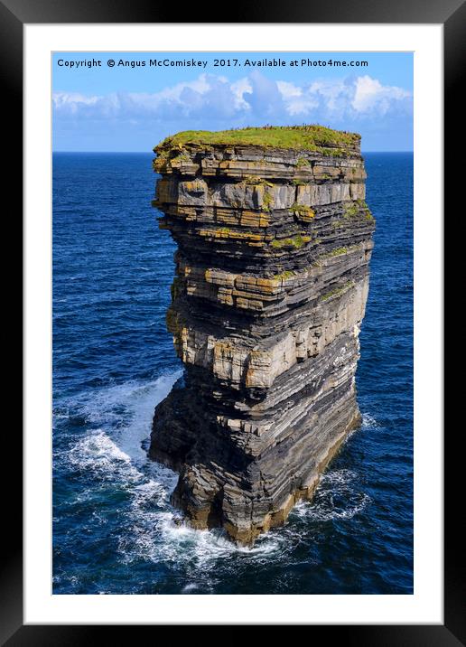 Sea stack Downpatrick Head, County Mayo, Ireland Framed Mounted Print by Angus McComiskey