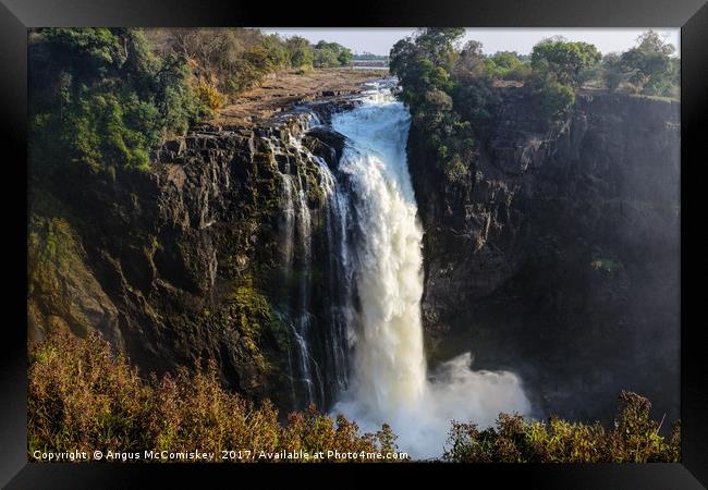 Devil's Cataract - Victoria Falls, Zimbabwe Framed Print by Angus McComiskey