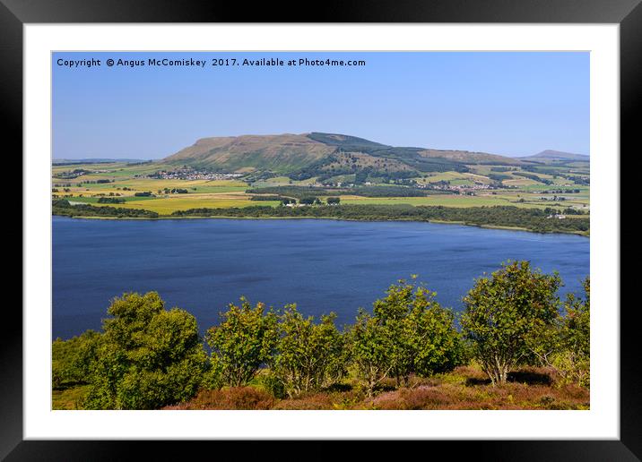 View across Loch Leven to the Lomond Hills Framed Mounted Print by Angus McComiskey