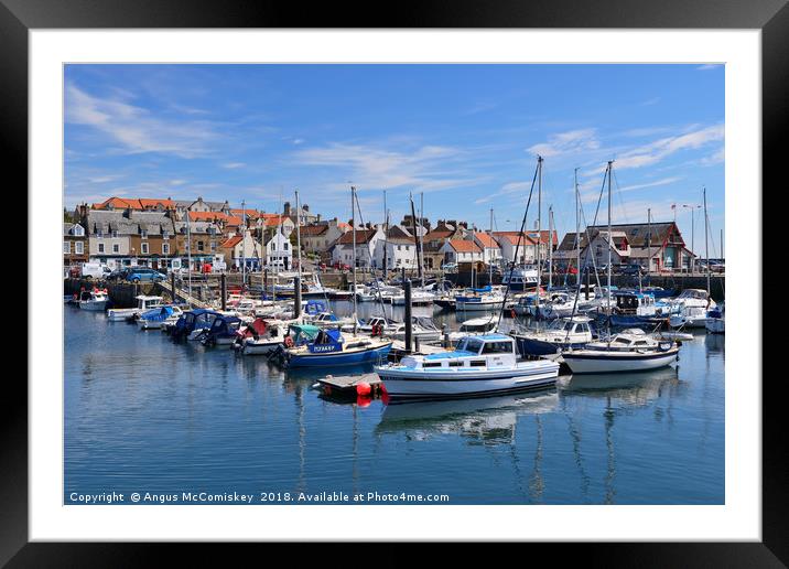 Anstruther marina Framed Mounted Print by Angus McComiskey