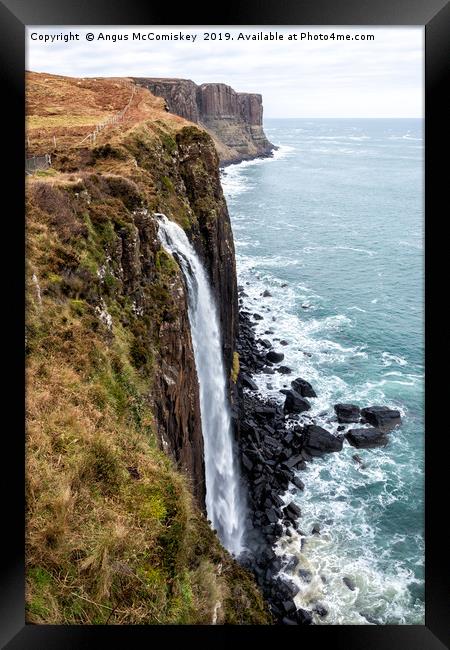 Mealt Falls and Kilt Rock sea-cliffs, Isle of Skye Framed Print by Angus McComiskey