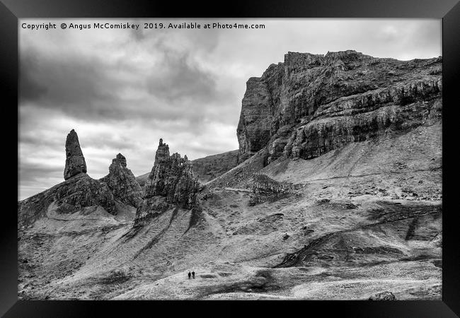 Old Man of Storr mono Framed Print by Angus McComiskey