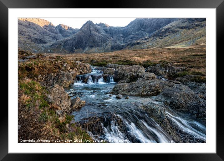 Fairy Pools Isle of Skye Framed Mounted Print by Angus McComiskey