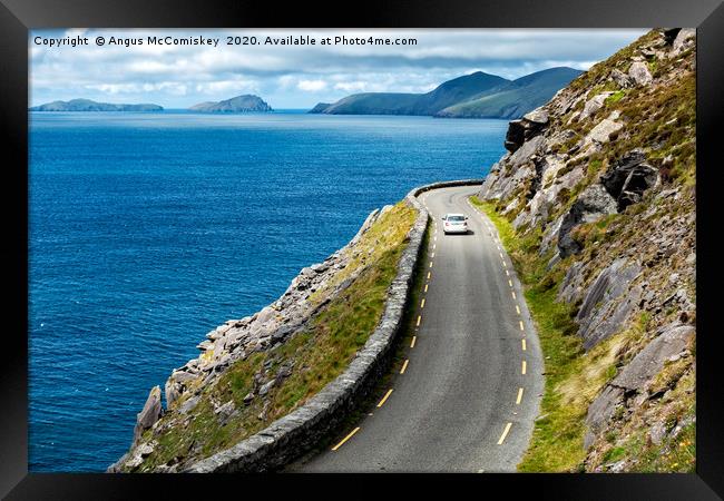 Slea Head Drive coastal road on Dingle Peninsula Framed Print by Angus McComiskey