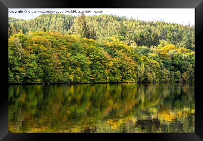Autumn reflections on Loch Faskally Framed Print by Angus McComiskey