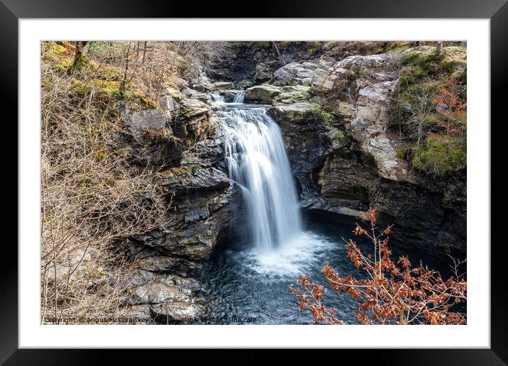 Falls of Falloch Framed Mounted Print by Angus McComiskey