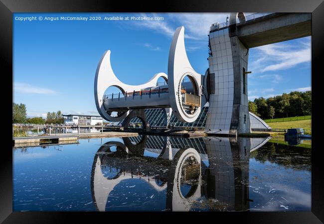 Falkirk Wheel descending 2 Framed Print by Angus McComiskey