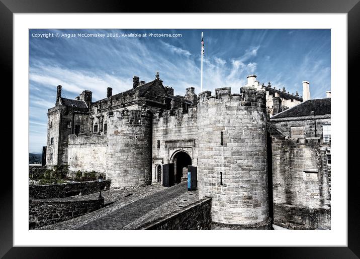 Gatehouse and main entrance to Stirling Castle Framed Mounted Print by Angus McComiskey