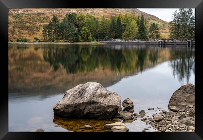 Loch Arklet reflections Framed Print by Angus McComiskey