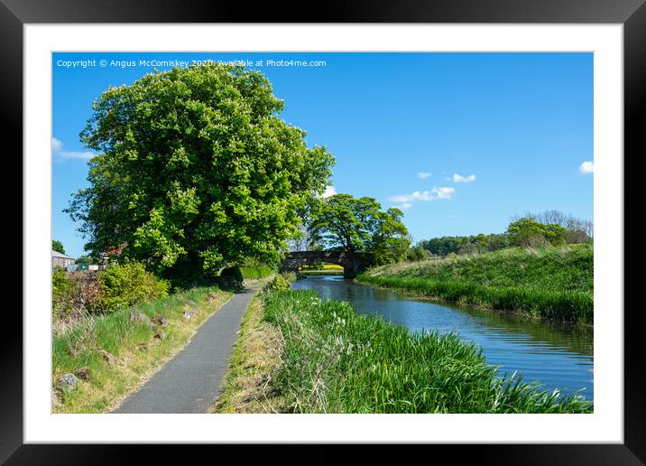 Union Canal near Linlithgow Framed Mounted Print by Angus McComiskey