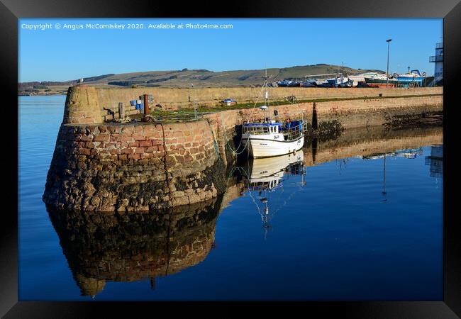 Entrance to Cromarty harbour Framed Print by Angus McComiskey
