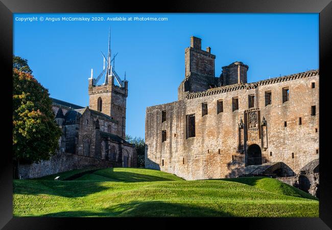 St Michael's Parish Church and Linlithgow Palace Framed Print by Angus McComiskey