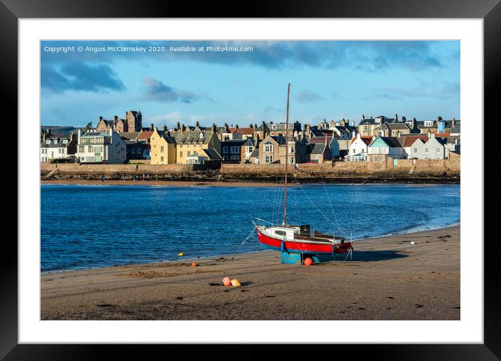 Waiting for the incoming tide Framed Mounted Print by Angus McComiskey