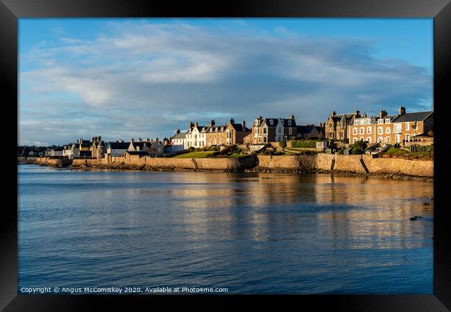Seafront at Scottish coastal town of Elie Framed Print by Angus McComiskey