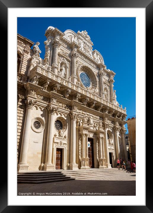 Basilica di Santa Croce in Lecce Framed Mounted Print by Angus McComiskey