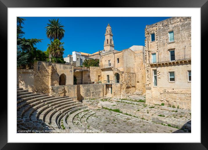 Lecce Roman Theatre (Teatro Romano) Framed Mounted Print by Angus McComiskey