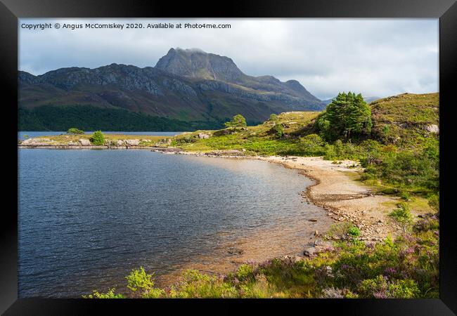 Loch Maree beach and Slioch Framed Print by Angus McComiskey