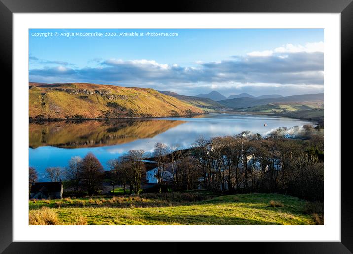 Loch Harport reflections, Isle of Skye Framed Mounted Print by Angus McComiskey