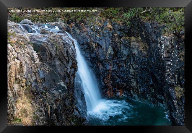 Waterfall on the River Brittle, Isle of Skye Framed Print by Angus McComiskey