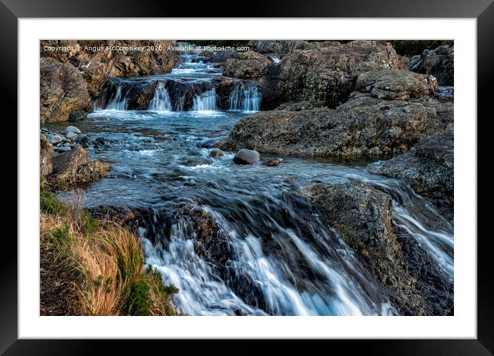 Fairy Pools on the River Brittle, Isle of Skye Framed Mounted Print by Angus McComiskey