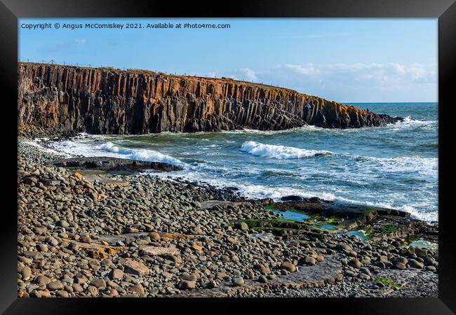 Cullernose Point on Northumberland coast Framed Print by Angus McComiskey