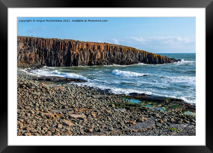 Cullernose Point on Northumberland coast Framed Mounted Print by Angus McComiskey