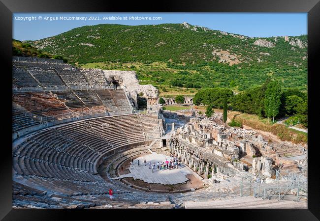 Roman Theatre at Ephesus, Turkey Framed Print by Angus McComiskey
