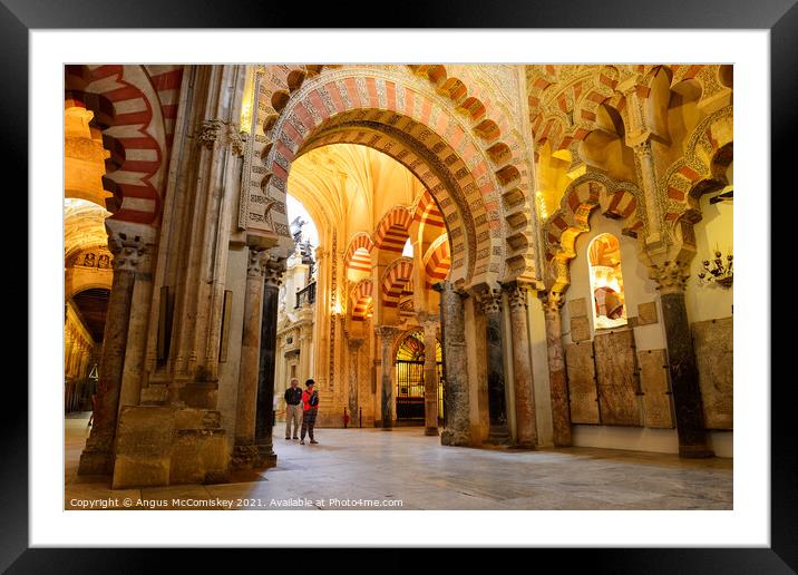 Cordoba Cathedral Mosque interior Framed Mounted Print by Angus McComiskey