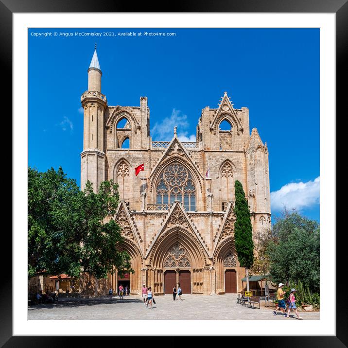 St Nicholas Cathedral Famagusta, Northern Cyprus Framed Mounted Print by Angus McComiskey