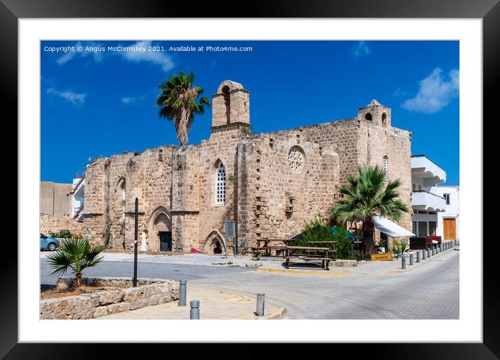 Knights Templar church Famagusta, Northern Cyprus Framed Mounted Print by Angus McComiskey