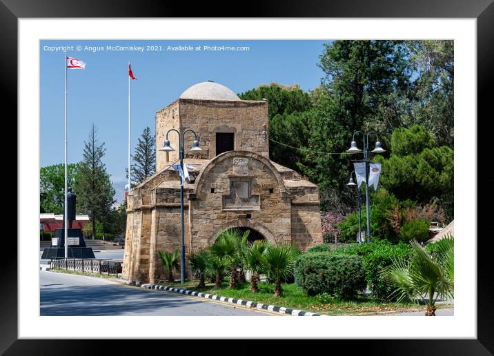 Kyrenia Gate in North Nicosia, Northern Cyprus Framed Mounted Print by Angus McComiskey