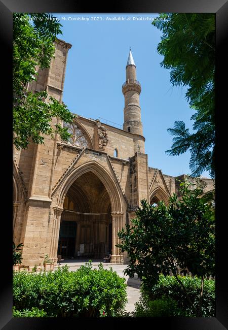 Selimiye Mosque in North Nicosia, Northern Cyprus Framed Print by Angus McComiskey