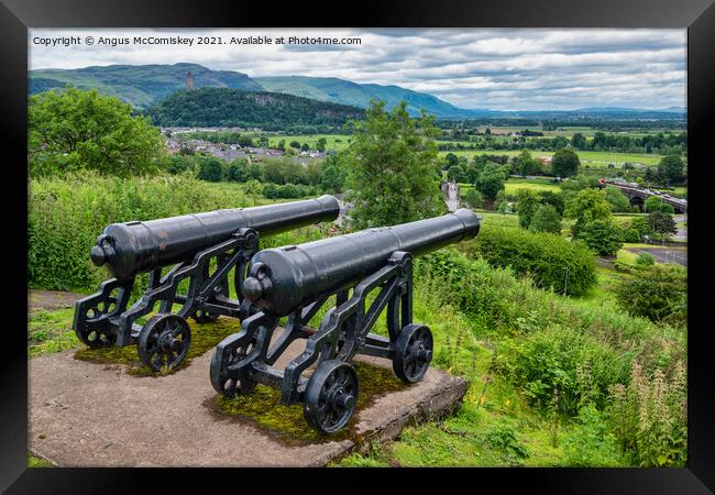 Cannons on Gowan Hill, Stirling Framed Print by Angus McComiskey