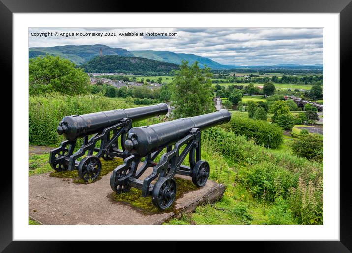 Cannons on Gowan Hill, Stirling Framed Mounted Print by Angus McComiskey
