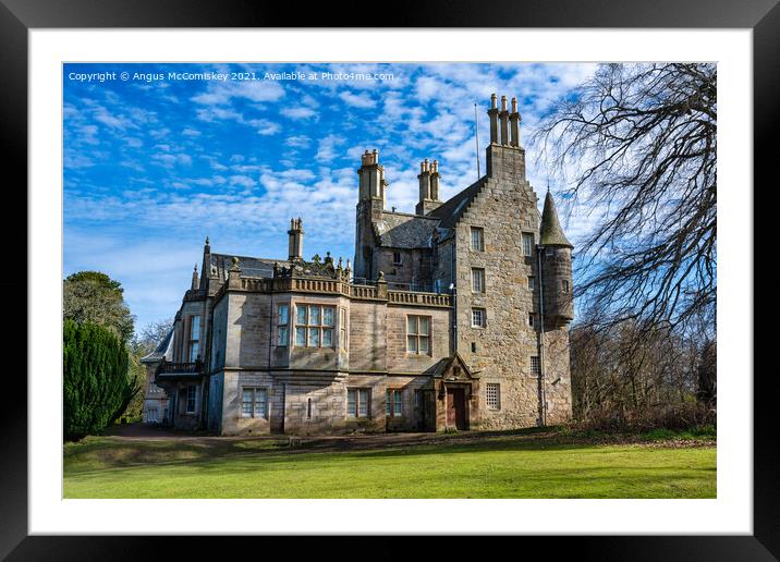 Lauriston Castle from the garden, Edinburgh Framed Mounted Print by Angus McComiskey