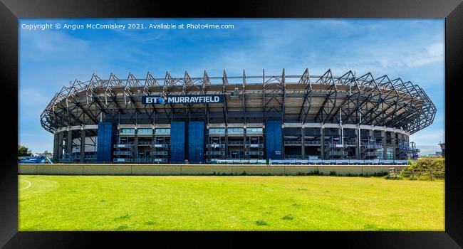 Murrayfield Stadium, home of Scottish Rugby Framed Print by Angus McComiskey