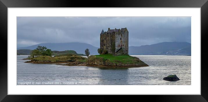 Castle Stalker, Scotland Framed Mounted Print by Alan Crawford