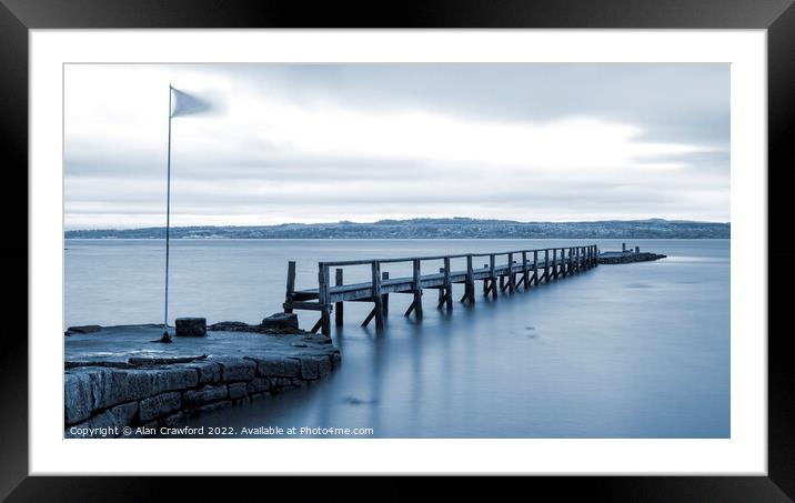 Old Pier at Culross, Scotland Framed Mounted Print by Alan Crawford