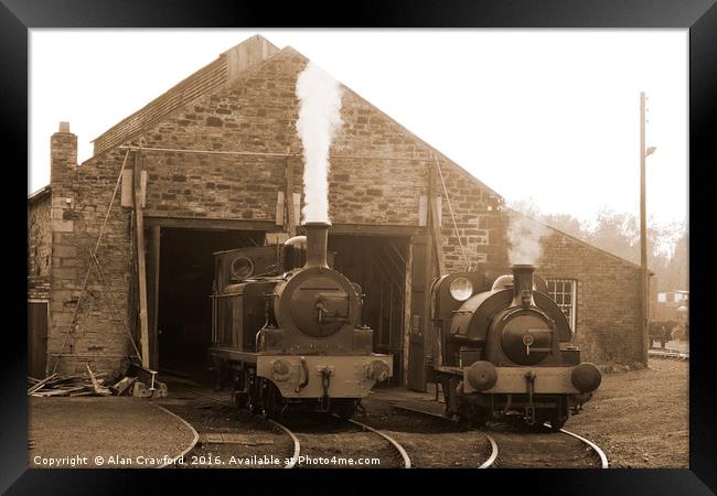 Tanfield Engine Shed Framed Print by Alan Crawford