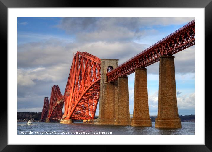 The Forth Railway Bridge, Scotland Framed Mounted Print by Alan Crawford
