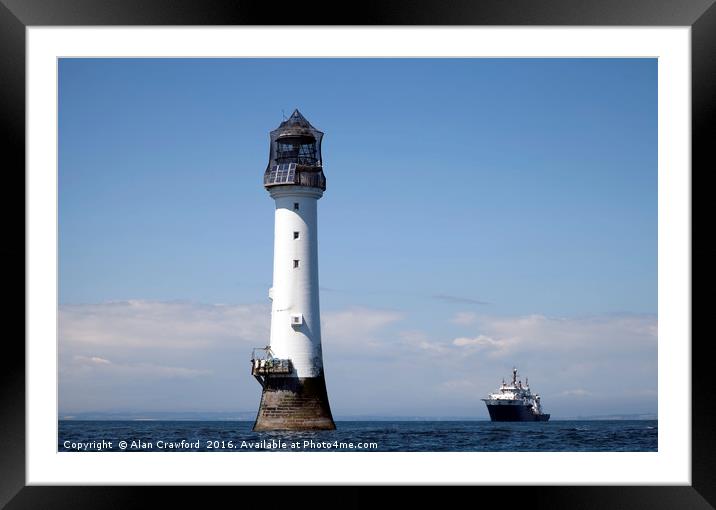 The Bell Rock Lighthouse, Scotland Framed Mounted Print by Alan Crawford