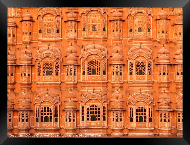 Palace of the Winds, Jaipur, India Framed Print by Alan Crawford