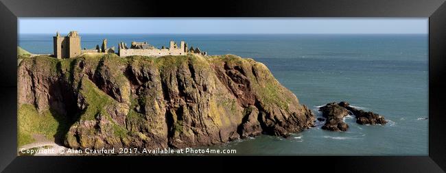 Panorama of Dunnotar Castle, Scotland Framed Print by Alan Crawford